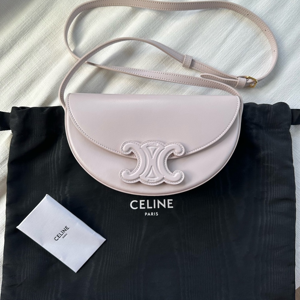 Celine Pink Crossbody Bag with Triomphe Hardware